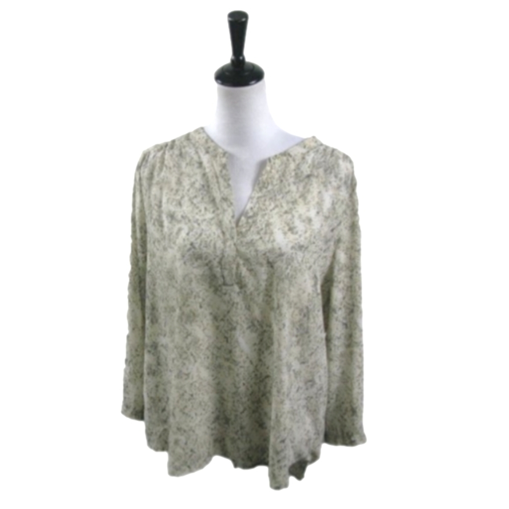 Paraphrase Cream/Tan Snakeskin Print 3/4 Sleeve Blouse Size XL